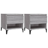 ZNTS Side Tables 2 pcs Grey Sonoma 50x46x50 cm Engineered Wood 819561