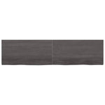 ZNTS Wall Shelf Dark Brown 200x50x cm Treated Solid Wood Oak 363848