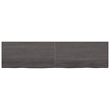 ZNTS Wall Shelf Dark Brown 200x50x cm Treated Solid Wood Oak 363848