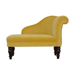 Mustard Velvet Chaise IN1340