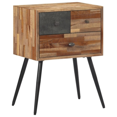 ZNTS Bedside Cabinet 47x31.5x60 cm Solid Wood Teak 358538