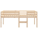 ZNTS High Sleeper Bed without Mattress 75x190 cm Small Single Solid Wood Pine 821619