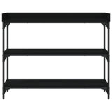 ZNTS Console Table with Shelves Black 100x30x80 cm 837807