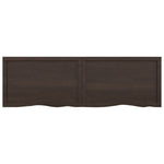 ZNTS Wall Shelf Dark Brown 160x50x cm Treated Solid Wood Oak 363832