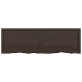 ZNTS Wall Shelf Dark Brown 160x50x cm Treated Solid Wood Oak 363832