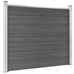 ZNTS Fence Panel Set WPC 872x146 cm Black 3070462