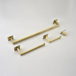 ZNTS Strong Viscosity Adhesive 4 Pieces Bathroom Accessories Without Drilling Brushed Gold Towel Bar 24047364