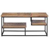 ZNTS Coffee Table 90x50x39 cm Solid Reclaimed Teak 358517