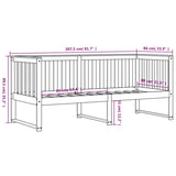 ZNTS Day Bed without Mattress White 80x200 cm Solid Wood Pine 840398