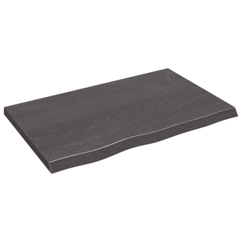 ZNTS Wall Shelf Dark Brown 80x50x cm Treated Solid Wood Oak 363789