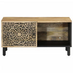 ZNTS Coffee Table 80x50x40 cm Solid Wood Mango 358216