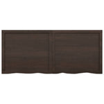 ZNTS Wall Shelf Dark Brown 140x60x cm Treated Solid Wood Oak 363827