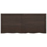 ZNTS Wall Shelf Dark Brown 140x60x cm Treated Solid Wood Oak 363827