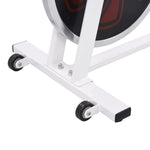 ZNTS Exercise Training Bike with Pulse Sensors White and Red 92136