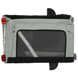 ZNTS Pet Bike Trailer Grey and Black Oxford Fabric and Iron 93930