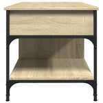 ZNTS Coffee Table Sonoma Oak 100x50x50 cm Engineered Wood and Metal 845367