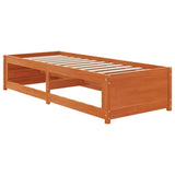 ZNTS Day Bed without Mattress Wax Brown 90x200 cm Solid Wood Pine 844478