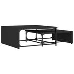 ZNTS Nesting Coffee Tables 2 pcs Black Engineered Wood and Metal 845331