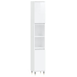 ZNTS 3 Piece Bathroom Cabinet Set High Gloss White Engineered Wood 3187783