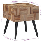 ZNTS Side Table 40x40x45 cm Solid Reclaimed Teak 358522