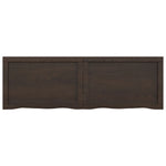 ZNTS Wall Shelf Dark Brown 120x40x cm Treated Solid Wood Oak 363815