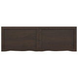 ZNTS Wall Shelf Dark Brown 120x40x cm Treated Solid Wood Oak 363815