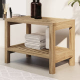 ZNTS Bathroom Side Table 60x30x45 cm Solid Wood Teak 340746