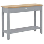 ZNTS Console Table Grey 110x35x80 cm Wood 249902