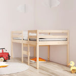 ZNTS High Sleeper Bed without Mattress 75x190 cm Small Single Solid Wood Pine 821619