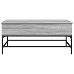 ZNTS Coffee Table Grey Sonoma 100x50x45 cm Engineered Wood and Metal 845399