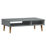 ZNTS Coffee Table MOLDE Grey 100x55x31 cm Solid Wood Pine 350530