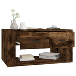 ZNTS Coffee Table Smoked Oak 80x50x40 cm Engineered Wood 816533