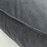 ZNTS Madison Dog Lounge Velvet 120x90x15 cm Grey 444465