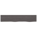 ZNTS Wall Shelf Dark Brown 100x20x6 cm Treated Solid Wood Oak 363799