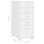 ZNTS Mobile File Cabinet White 28x41x69 cm Metal 335913