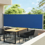 ZNTS Patio Retractable Side Awning 140x600 cm Blue 313371