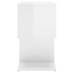 ZNTS Bedside Cabinets 2 pcs High Gloss White 50x30x51.5 cm Engineered Wood 806377