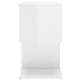 ZNTS Bedside Cabinets 2 pcs High Gloss White 50x30x51.5 cm Engineered Wood 806377