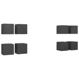 ZNTS Wall Mounted TV Cabinets 8 pcs Grey 30.5x30x30 cm 3078949