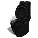 ZNTS Stand Toilet & Bidet Set Black Ceramic 270060
