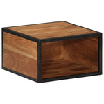 ZNTS Wall-mounted Bedside Cabinet 35x35x20 cm Solid Wood Acacia 372751