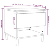 ZNTS Bedside Tables 2 pcs Concrete Grey 50x46x50 Engineered Wood 819541