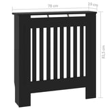 ZNTS MDF Radiator Cover Black 78 cm 325560