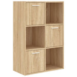 ZNTS Storage Cabinet Sonoma Oak 60x29.5x90 cm Engineered Wood 801137