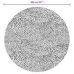 ZNTS Shaggy Rug PAMPLONA High Pile Modern Beige Ø 200 cm 375225