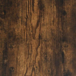 ZNTS Coffee Table Smoked Oak 70x50x50 cm Engineered Wood and Metal 845363