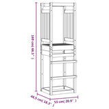 ZNTS Play Tower 53x46.5x169 cm Solid Wood Douglas 826578
