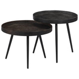 ZNTS Nesting Coffee Tables 2 pcs Iron 358539