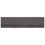 ZNTS Wall Shelf Dark Brown 200x50x cm Treated Solid Wood Oak 363849