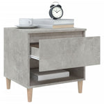 ZNTS Bedside Tables 2 pcs Concrete Grey 50x46x50 Engineered Wood 819541